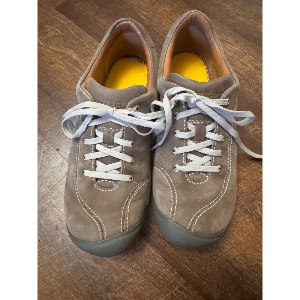 KEEN Women's 9.5 Brown Suede Leather Lace Up Walking Comfort Shoes
